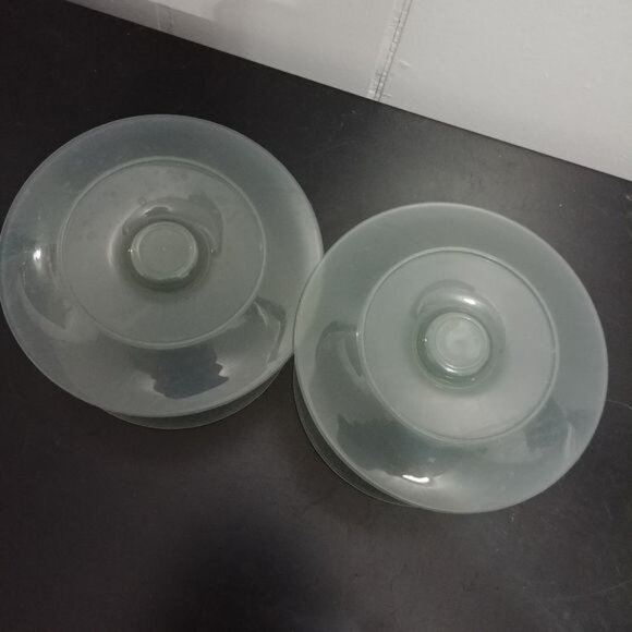 Vintage 70s Set of 2 Tupperware 754 Dessert Sundae Cups Gray Ice Cream Jello USA - Picture 6 of 6